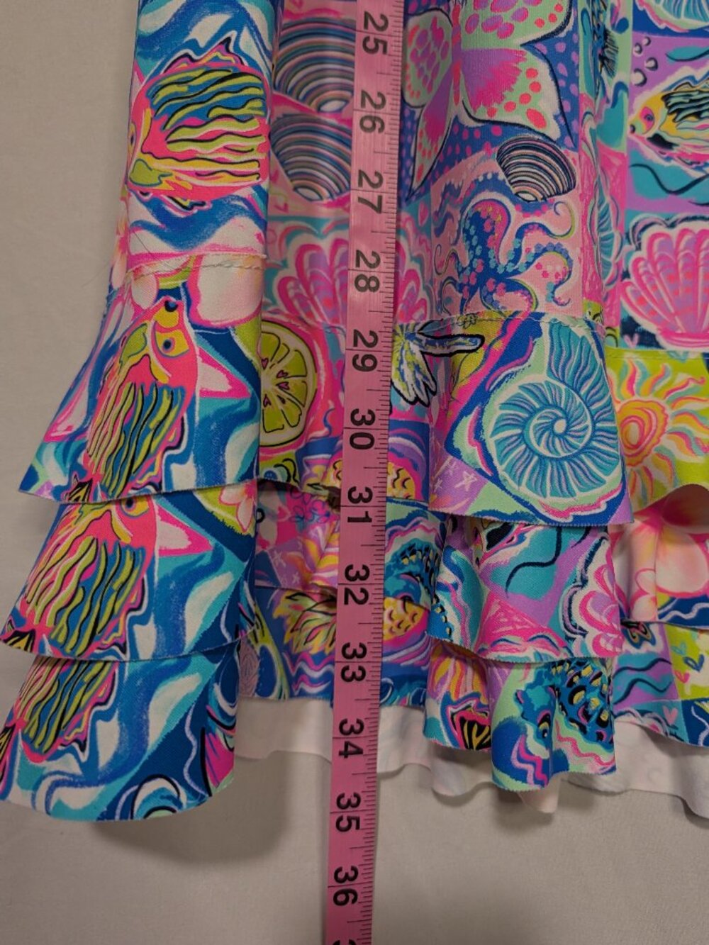 Lulu-B Moma Multicolor Floral Ruffle Hem Sleeveless Shift Dress Women's XL - Picture 8 of 9